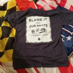 Dark Navy Souther Proper Blame it on Our Roots T
